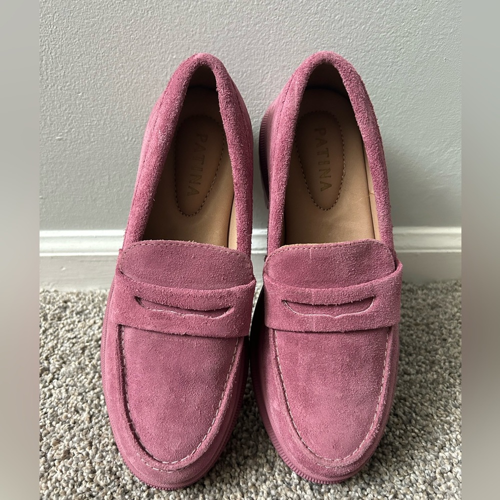 Portland Leather Goods Patina AP Zoe Chunky Loafer-Foxglove Size 7